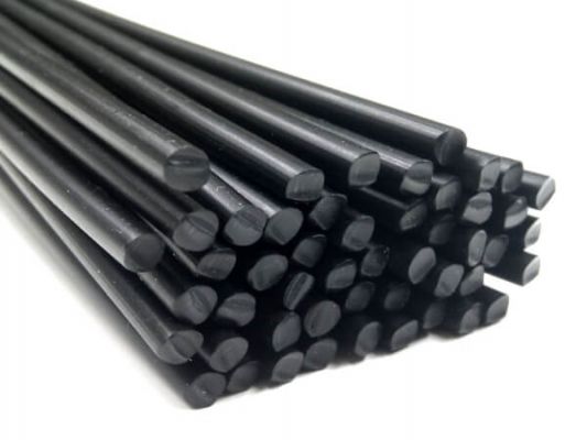 Plastique baguettes de soudure PE-LD 4mm Ronde Noir 25 Barres